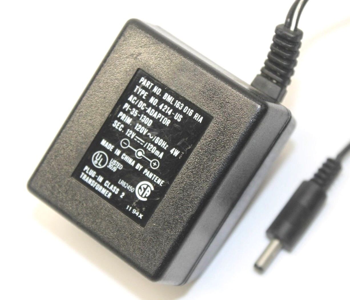 *Brand NEW* Output DC 12V 120mA AC Adapter Pantene PI-35-130D Plug In Class 2 Transformer POWER Supply